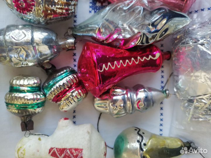 Елочные игрушки стекло СССР