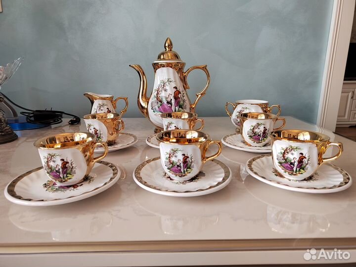 Кофейный сервиз на 6 персон пастушка