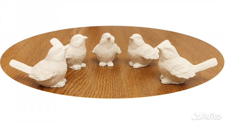 Птицы декоративные объемные 3D 5шт (новые)