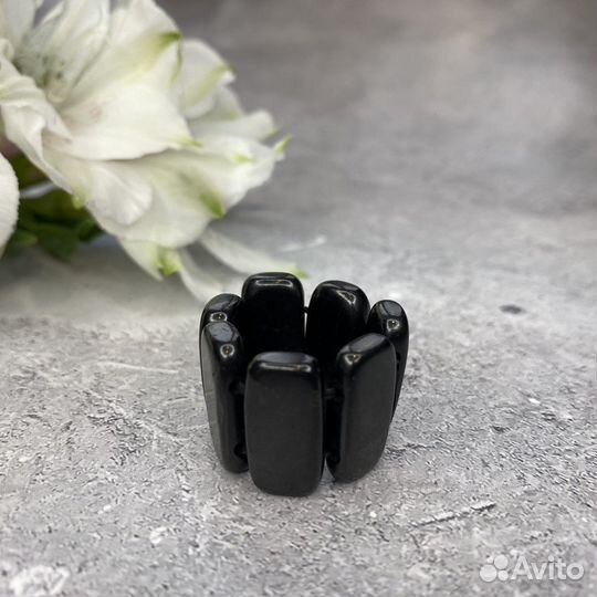 Кольцо из натурального Шунгита безразмерное
