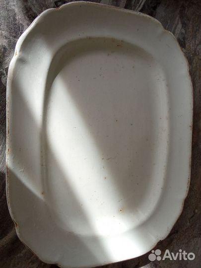 Большое блюдо Кузнецовский фарфор. антикварное