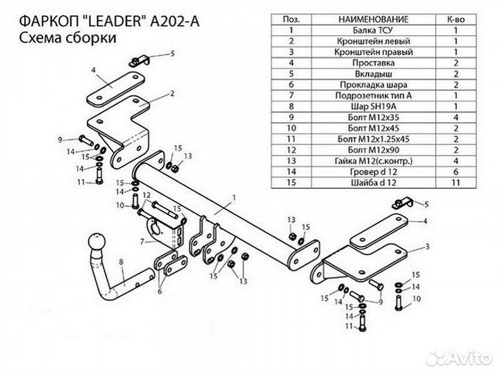 Фаркоп установка тсу Acura RDX I Restyling, 2009-2