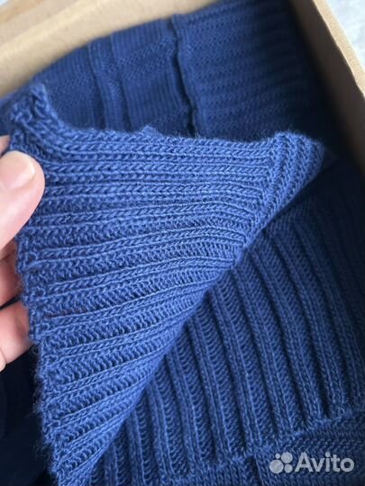 Новый плед для новорожденного 100х80 синий