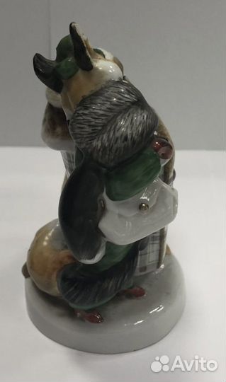 Лиса Алиса и кот Базилио (бобер) лфз Фарфор СССР