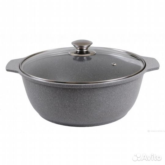 Кастрюля - Жаровня 3,0 л 285 а/п светлый мрамор ст