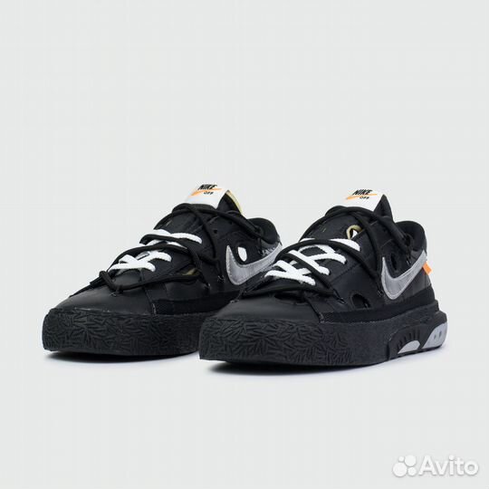 Кроссовки Nike Blazer Low x Off-White Black Silver