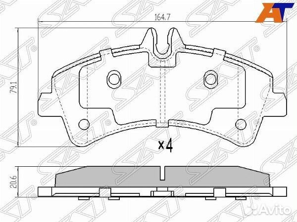 Колодки тормозные зад mercedes sprinter 06- 4/6