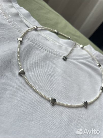 Колье чокер из натурального камня