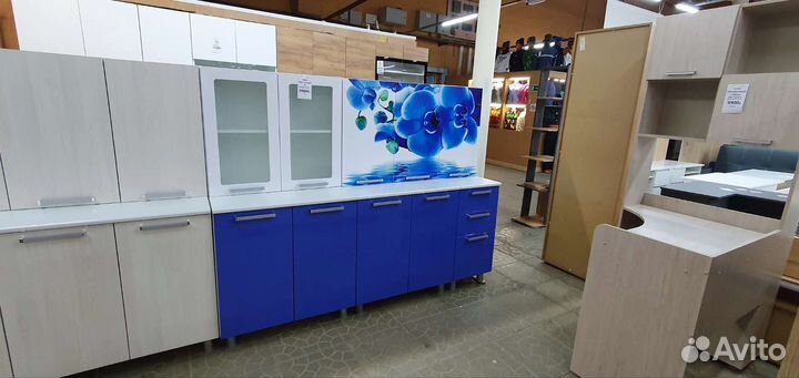 Кухня Люкс 2м синяя