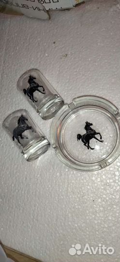 Набор пепельница и рюмки (2шт)