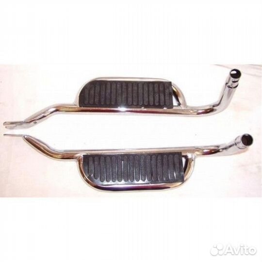 Подножки пассажира Alpha хром. Люкс (пара)