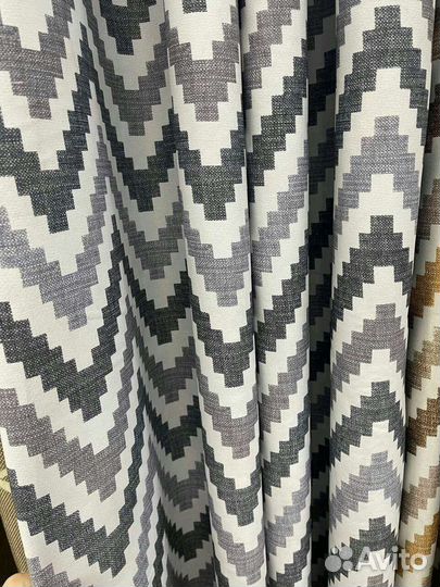 Шторы рогожка геометрия