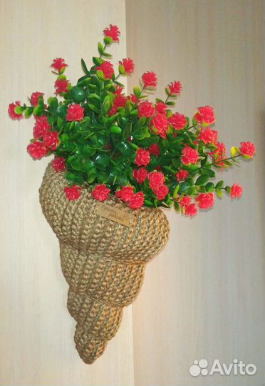 Корзина (органайзер) Ракушка из джута