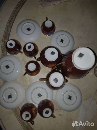 Вышлю винтаж 40-50е кофе наборГермания сервиза car