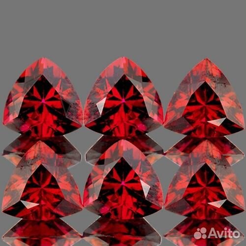 Гранат натуральный 5,71Ct 6,0мм 6шт VVS Trilliant