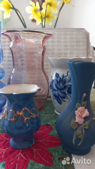 Ваза для цветов стекло СССР