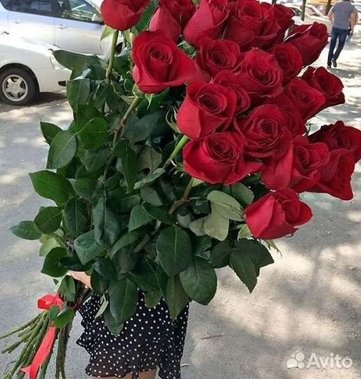 Метровые розы Доставка цветов