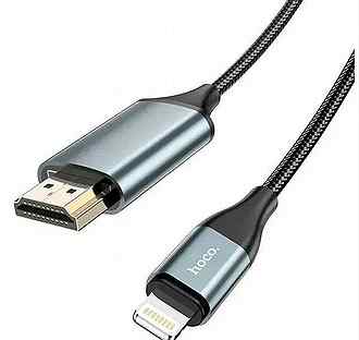 Кабель Hoco hdmi/Lightning UA15, 2 м, 1 шт, черный