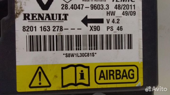 Блок AIR BAG Рено Сандеро 1