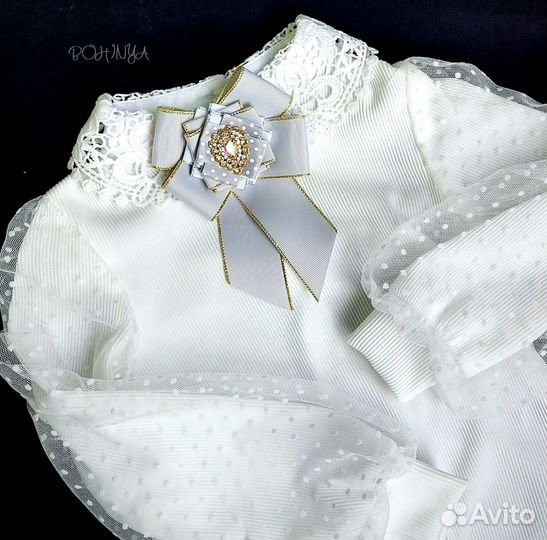 Блузка белая школьная 116-122