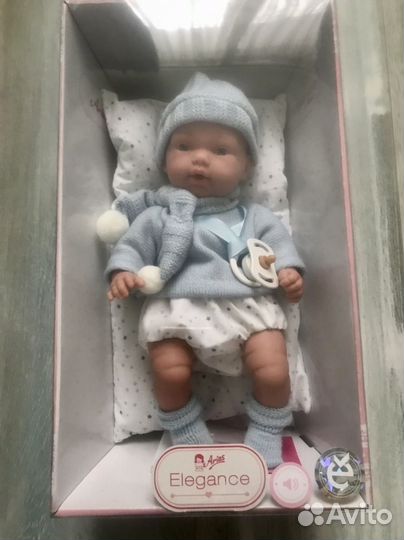 Пупс испанский новый Arias Elegance