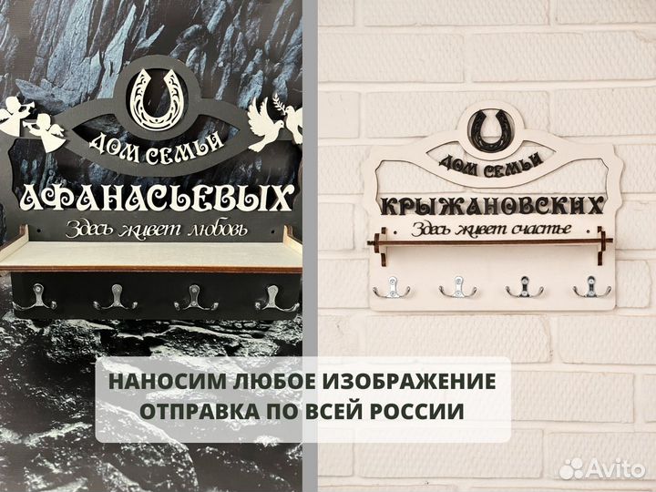 Уникальная настенная ключница «Удобная» с Вашей фа