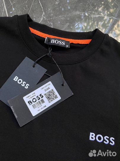 Футболка hugo boss мужская черная lux