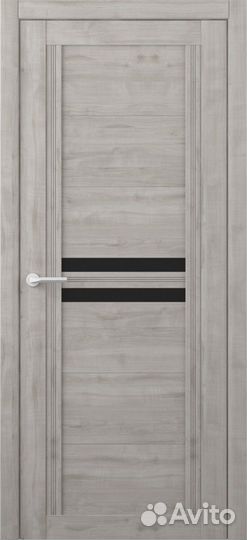 Межкомнатная дверь Каролина остеклённая графит 800