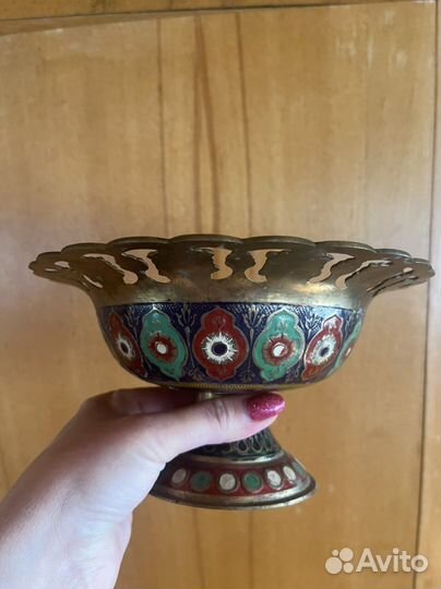 Фруктовница латунь винтаж