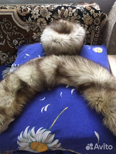 Воротник и шапка песец