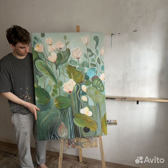 Картина большая цветы в наличии
