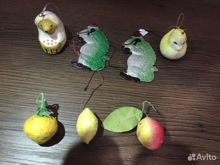 Елочные игрушки СССР на прищепках