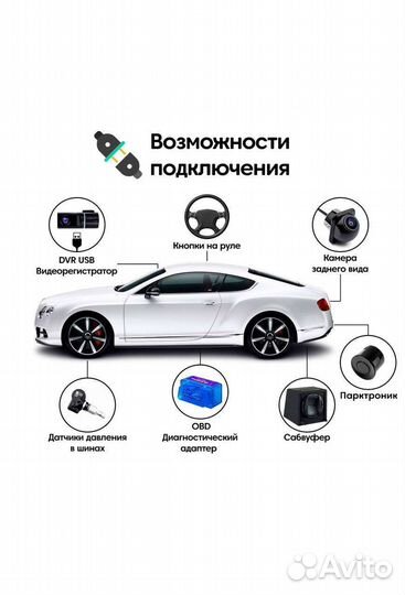 Автомобильная магнитола Subini, ASC-09MB8 2/32