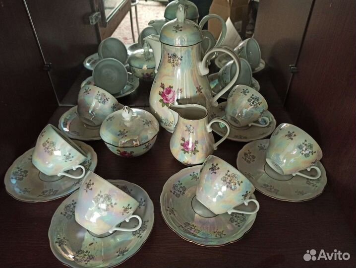 Чайный сервиз kahla гдр Перламутровая Роза