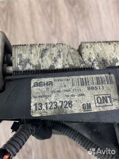 Кассета радиатора Opel Corsa C хетчбэк 5-ти дв