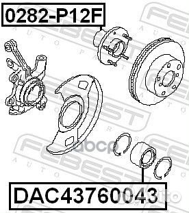 DAC-43760043 подшипник ступ. пер.Nissan X-Trai