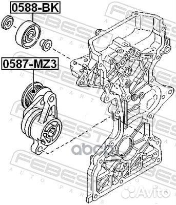 0587-MZ3 Ролик натяжной приводного ремня Febest