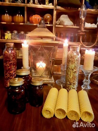 Свечи из вощины с травами