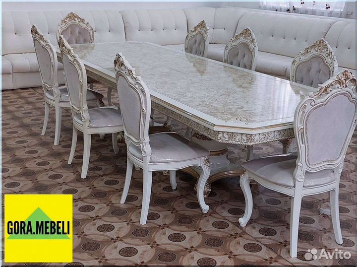 Кухонный стол раскладной белый