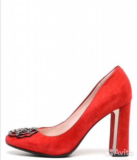 Туфли замшевые красные 41 раз