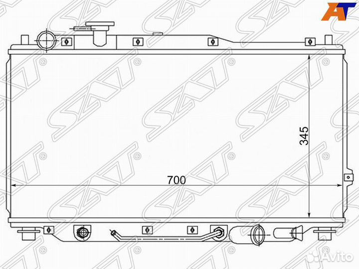 Радиатор KIA spectra/sephia/shuma/mentor 1.5/1.6 9