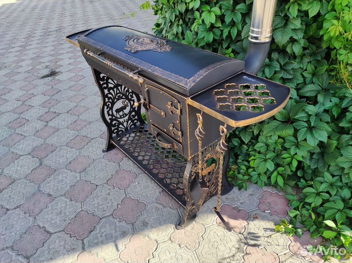 Мангал с казаном «Античный-3 плюс» 6 мм