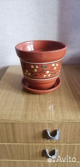 Керамический цветочный горшок