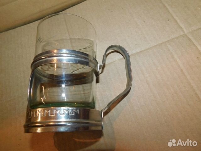 Старинный подстаканник со стаканом Смоленск СССР