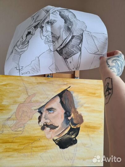 Картина Билл Мясник маслом