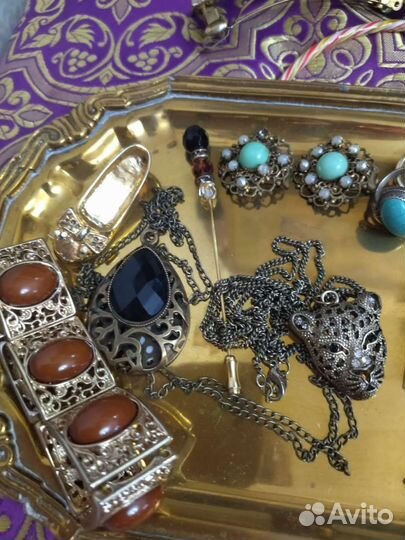 Броши клипсы серьги Чехия