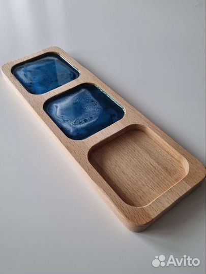Менажница деревянная эпоксидная смола
