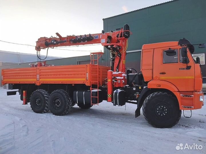 Бортовой грузовик КАМАЗ 43118-50 с КМУ Kanglim, 2025
