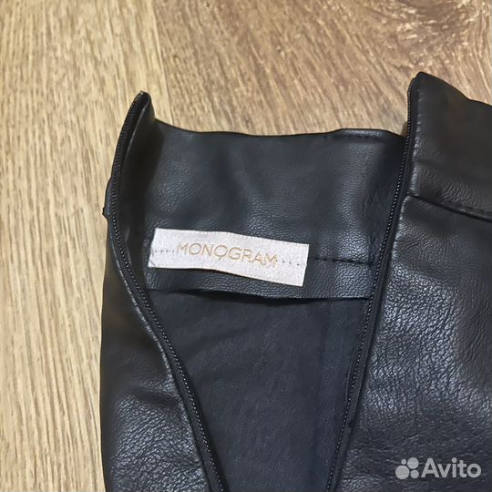 Кожаная юбка длинная