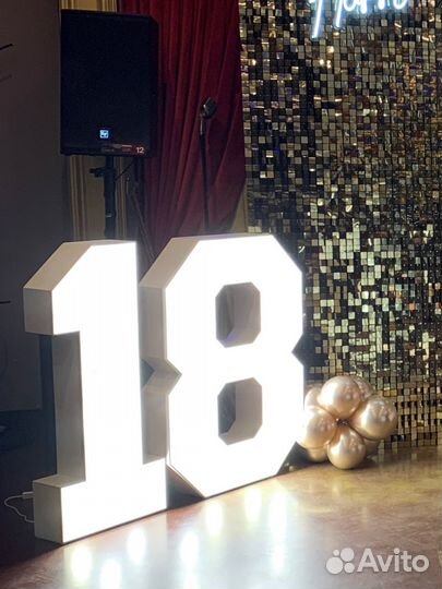 Цифры с лампами